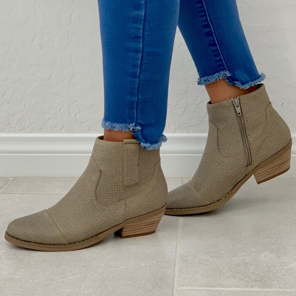 Shine On All Over Studded Western Ankle Bootie - Picture 5 of 7